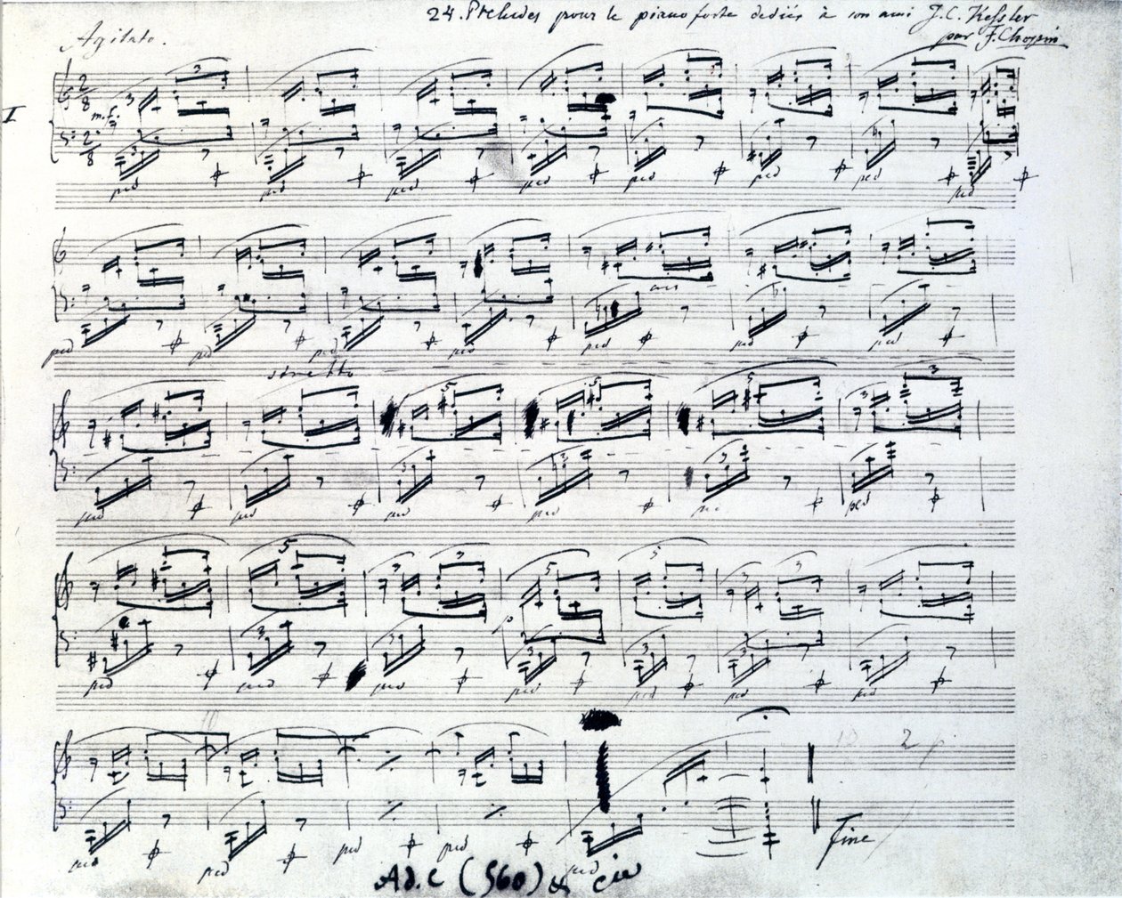 Spartito per Preludio 1 per pianoforte di Frederic Chopin (compositore polacco) da Frederic Chopin