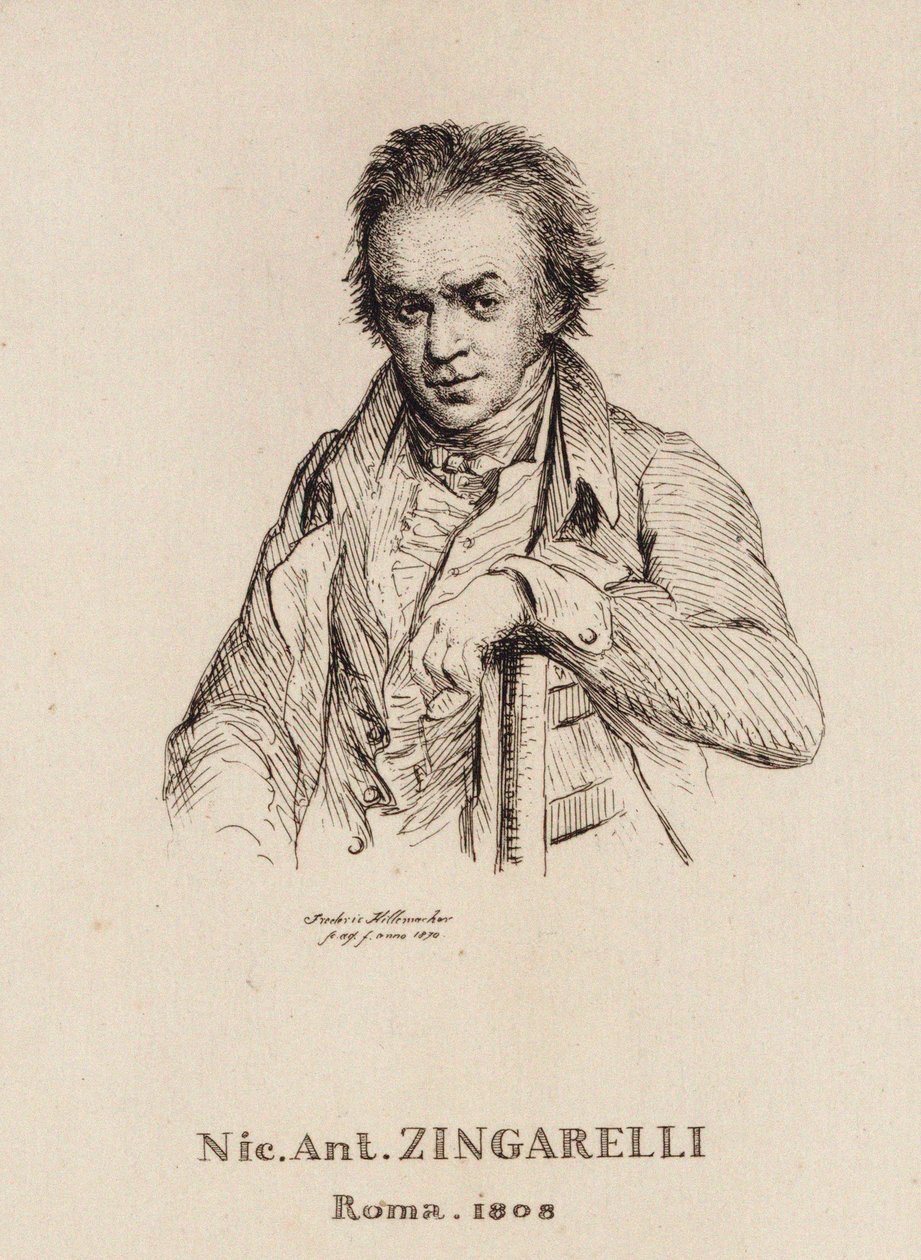 Ritratto del compositore Nicola Antonio Zingarelli 1752-1837 da Frederic Desire Hillemacher