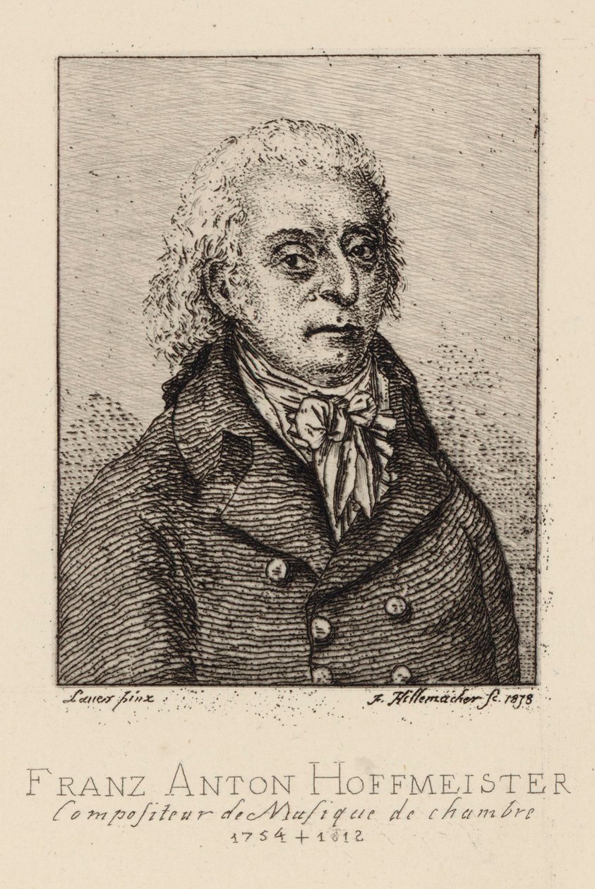 Ritratto del compositore Franz Anton Hoffmeister, 1754-1812 da Frederic Desire Hillemacher