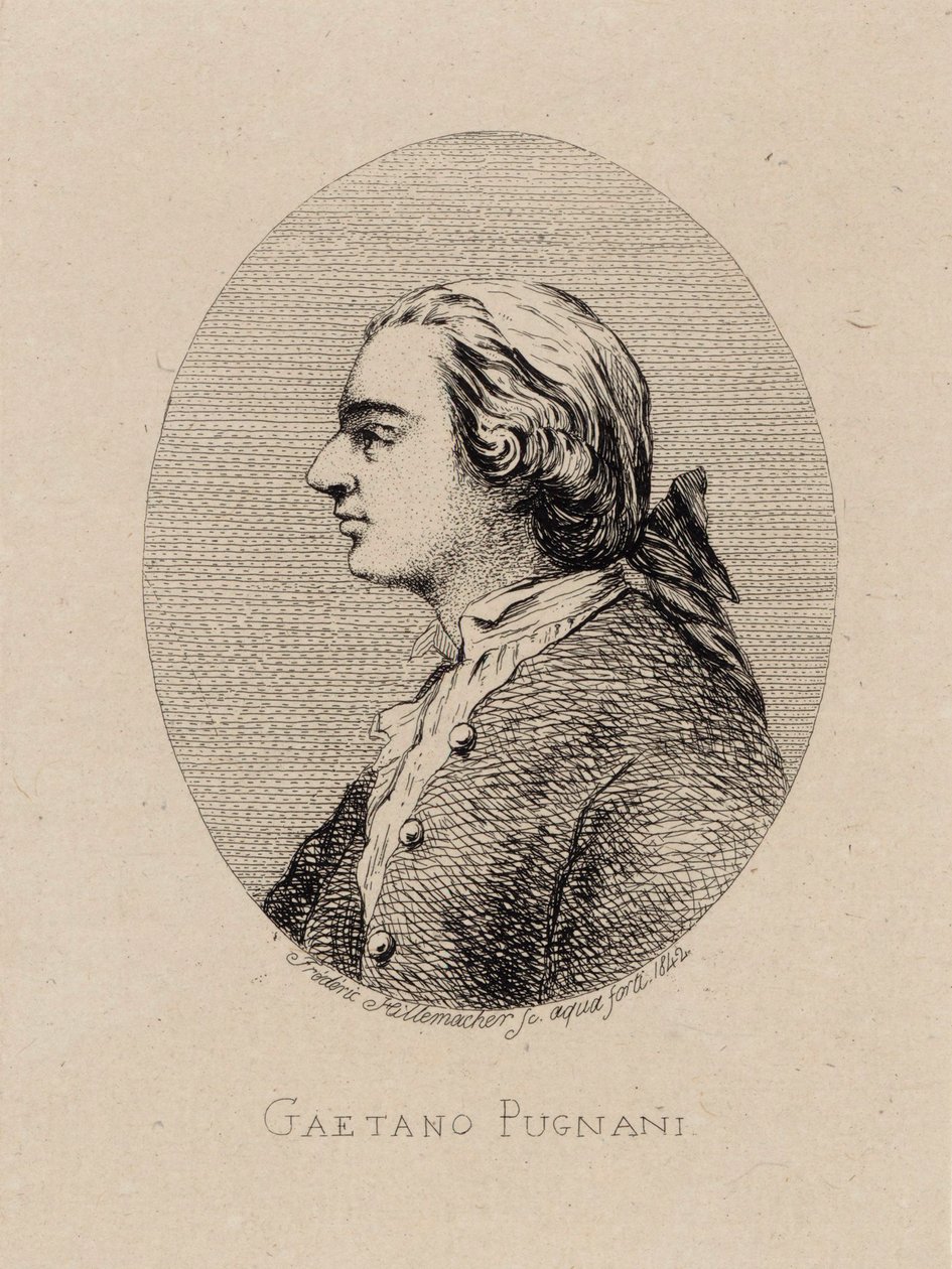 Ritratto del violinista e compositore Gaetano Pugnani da Frederic Desire Hillemacher