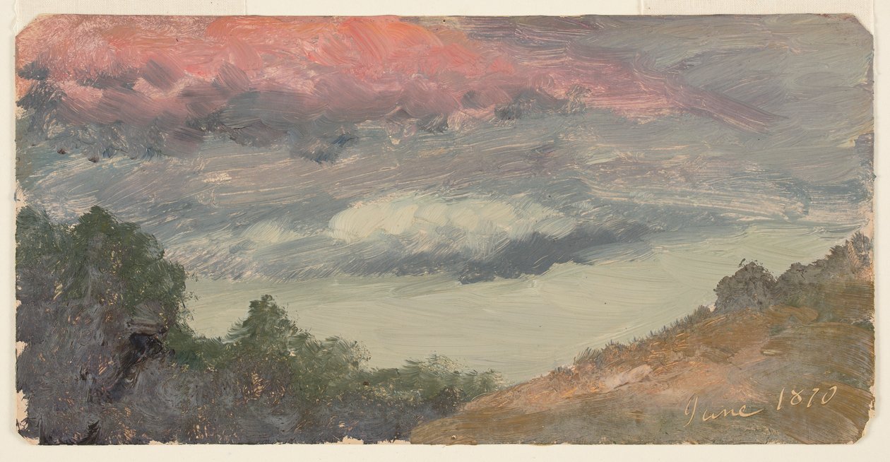 Nuvole sopra la fattoria di Church, Hudson N.Y. da Frederic Edwin Church