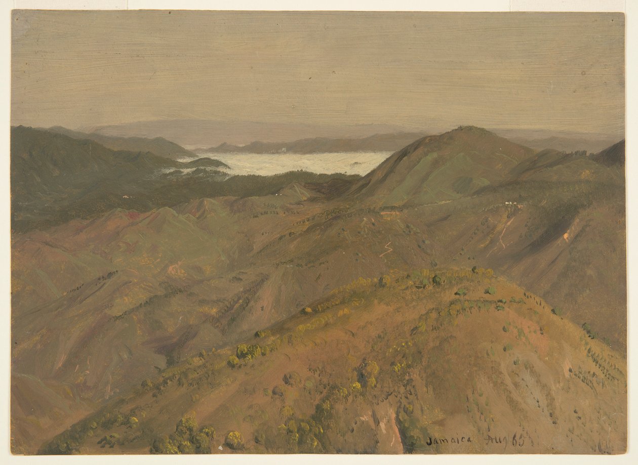 Vista lontana sopra le colline, Giamaica, Indie Occidentali da Frederic Edwin Church