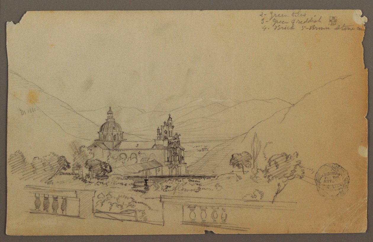 Disegno, Una chiesa sulle montagne dell