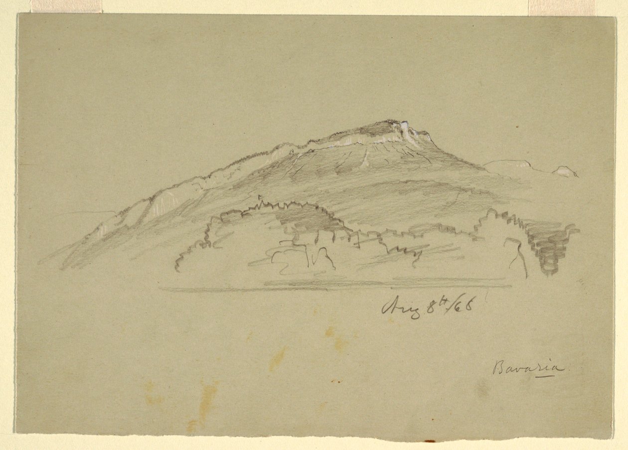Disegno, un albero, Baviera, 8 agosto 1868 da Frederic Edwin Church