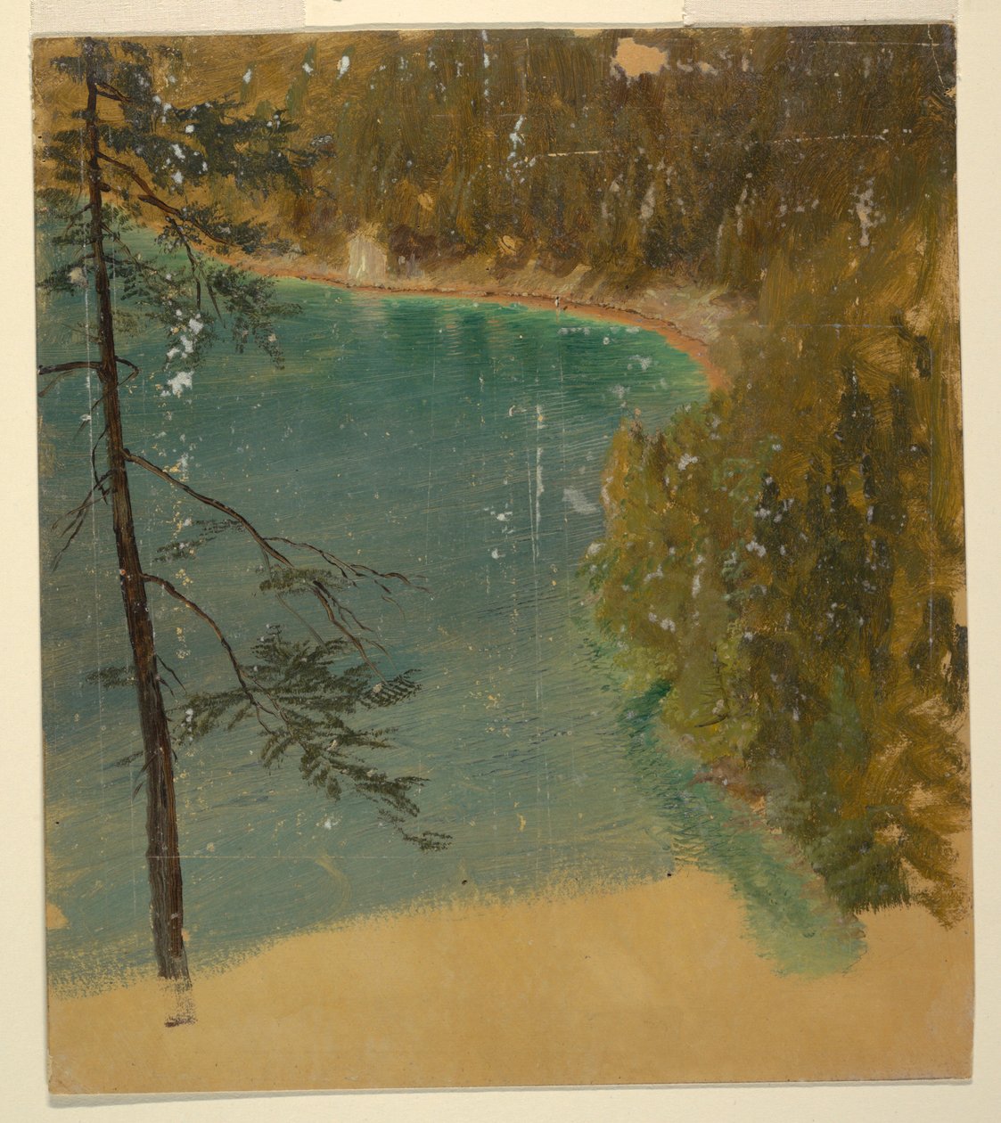 Disegno, Lago alpino (Baviera o Svizzera), 1868 da Frederic Edwin Church
