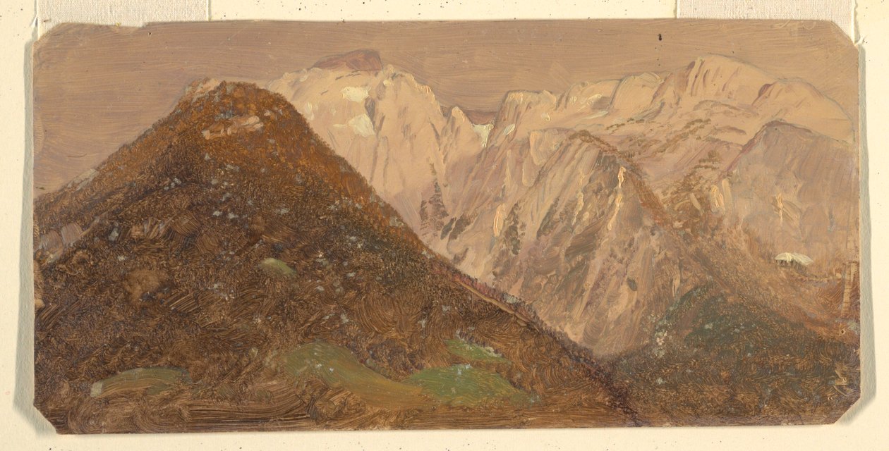 Disegno, Paesaggio alpino (probabilmente Svizzera), 1868 da Frederic Edwin Church