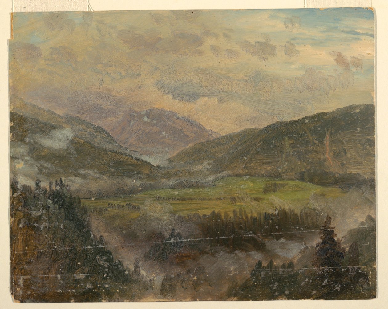 Disegno, Paesaggio apulo (Baviera o Svizzera), 1868 da Frederic Edwin Church