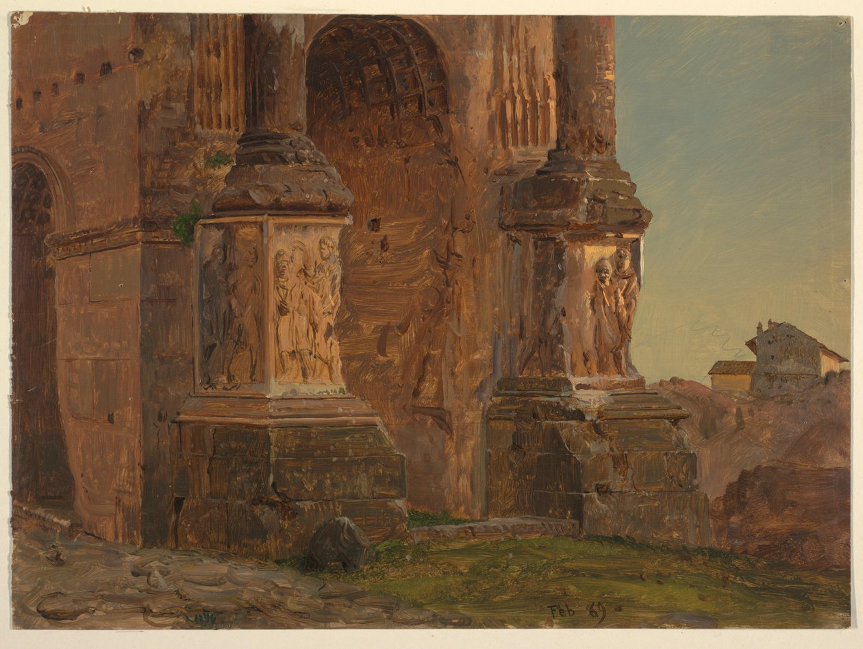 Disegno, Arco di Settimio Severo, Roma, febbraio 1869 da Frederic Edwin Church