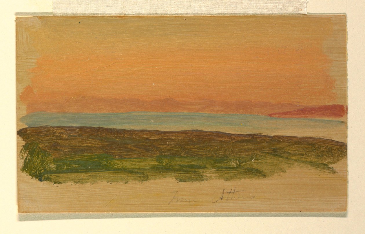 Disegno, Atene, vista dal mare, aprile 1869 da Frederic Edwin Church