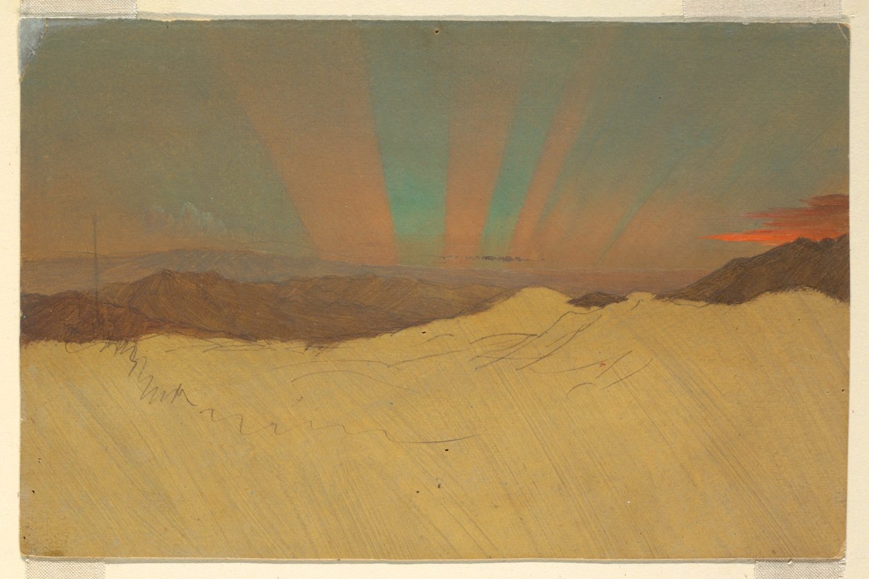 Disegno, Aurora Boreale, 1860-70 da Frederic Edwin Church
