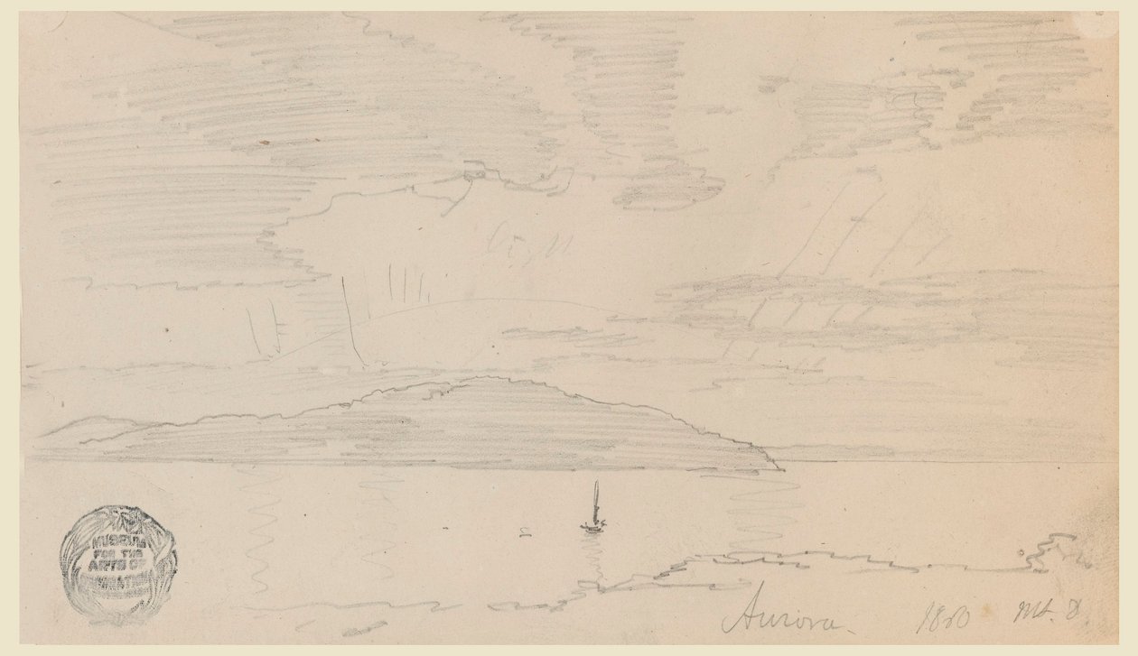 Disegno, Aurora, Mount Desert Island, settembre 1860 da Frederic Edwin Church