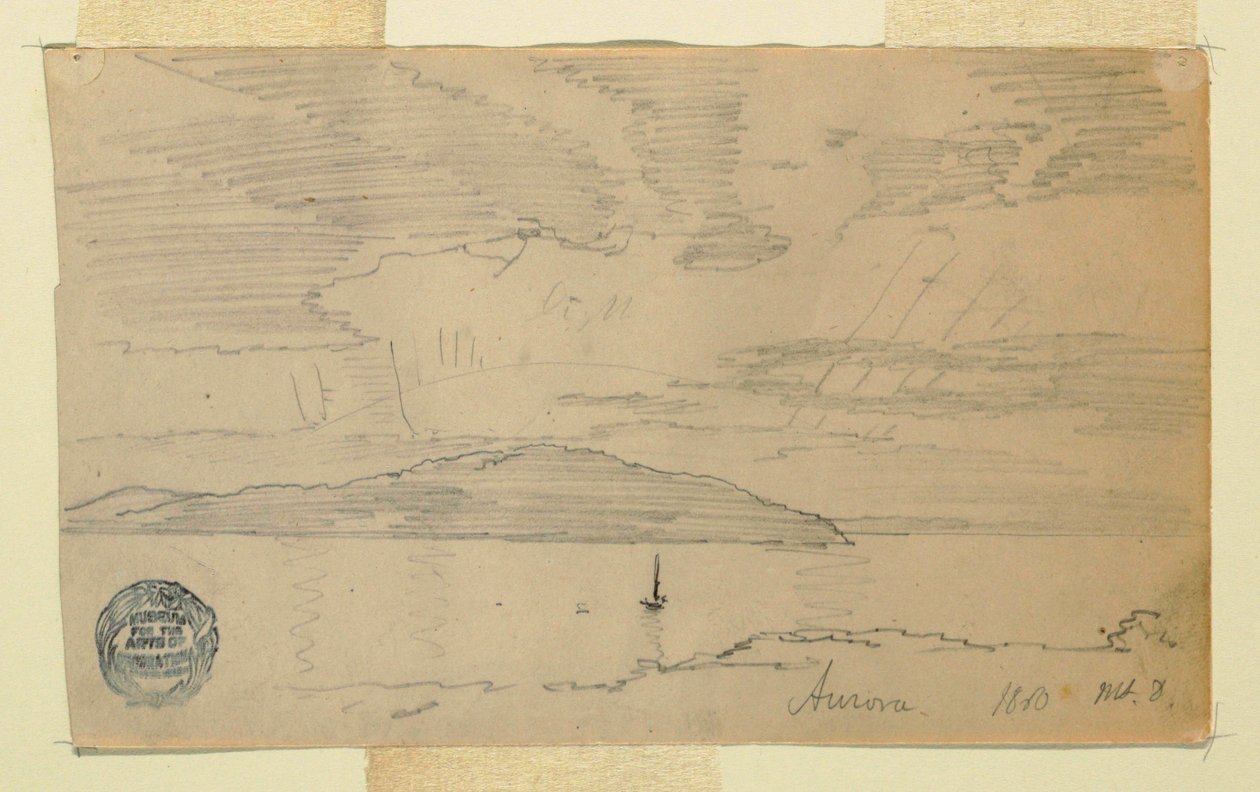 Disegno, Aurora, Mount Desert Island, settembre 1860 da Frederic Edwin Church