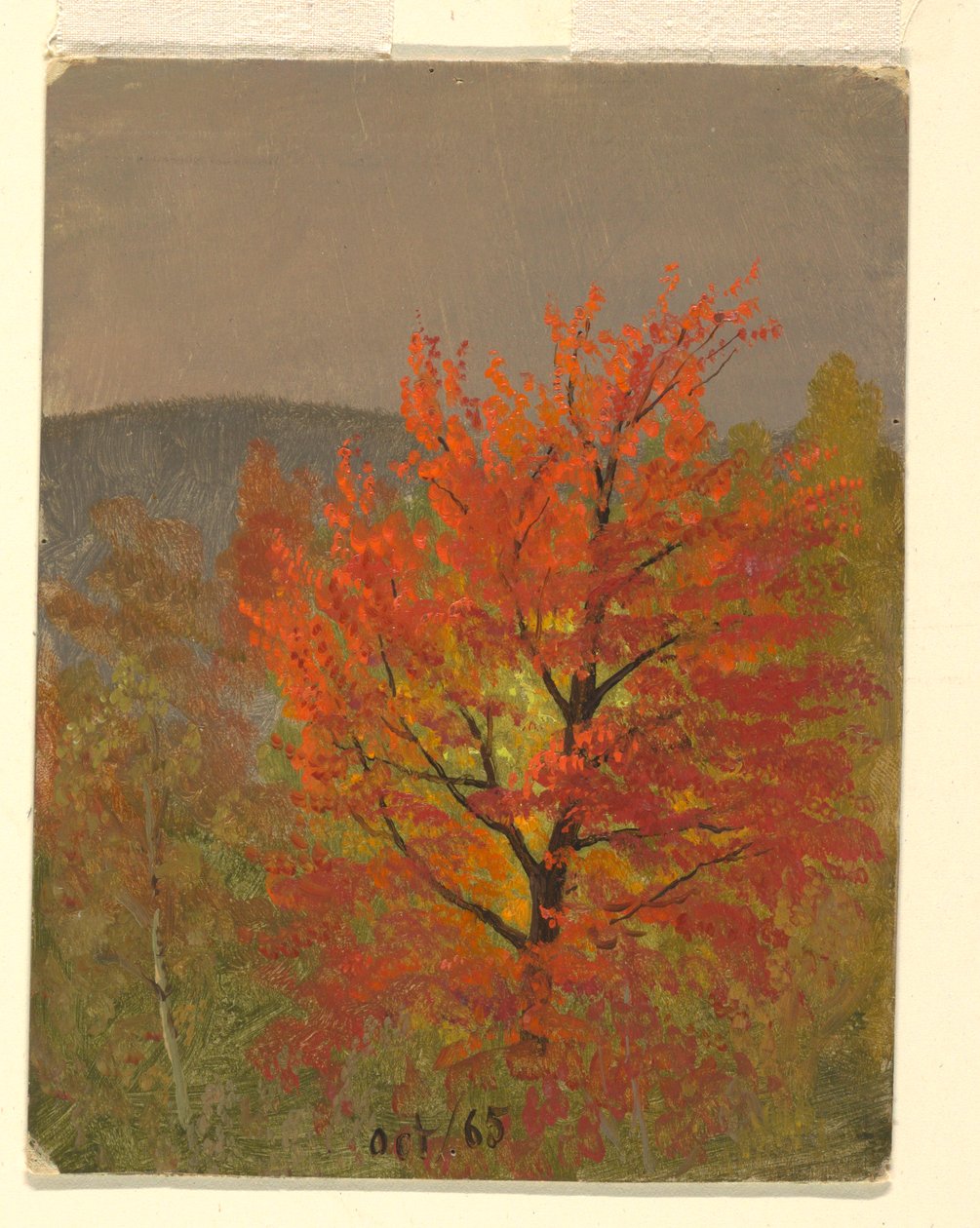 Disegno, Paesaggio autunnale (Vermont), 1865-70 da Frederic Edwin Church