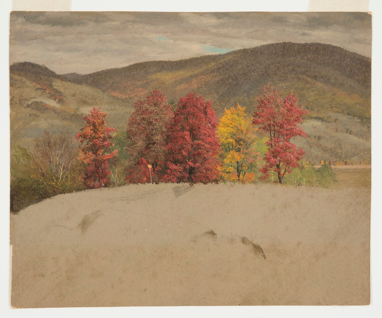Disegno, Paesaggio autunnale nel New England, probabilmente ottobre 1865 da Frederic Edwin Church