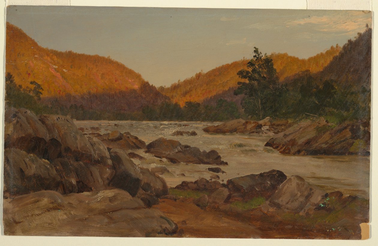 Disegno, Paesaggio autunnale nella Carolina del Nord, 1865-70 da Frederic Edwin Church