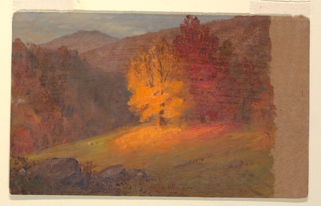 Disegno, Paesaggio autunnale, 1860-70 da Frederic Edwin Church