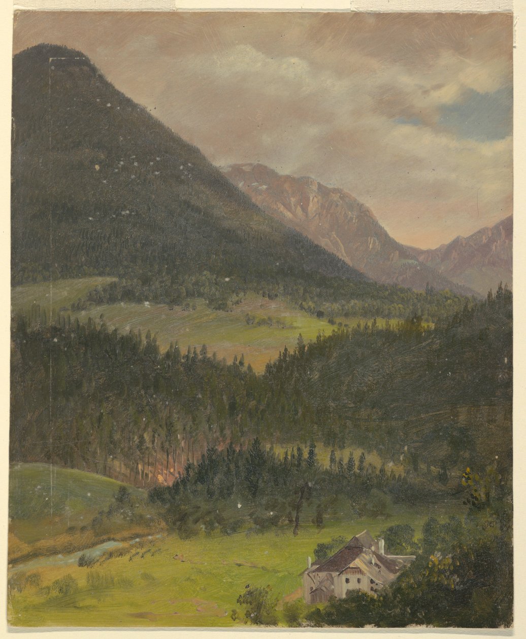 Disegno, paesaggio delle Alpi bavaresi, 1868 da Frederic Edwin Church