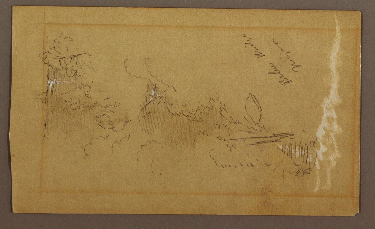 Disegno, Sotto il ponte, fiume Niagara, New York, forse 1858 da Frederic Edwin Church