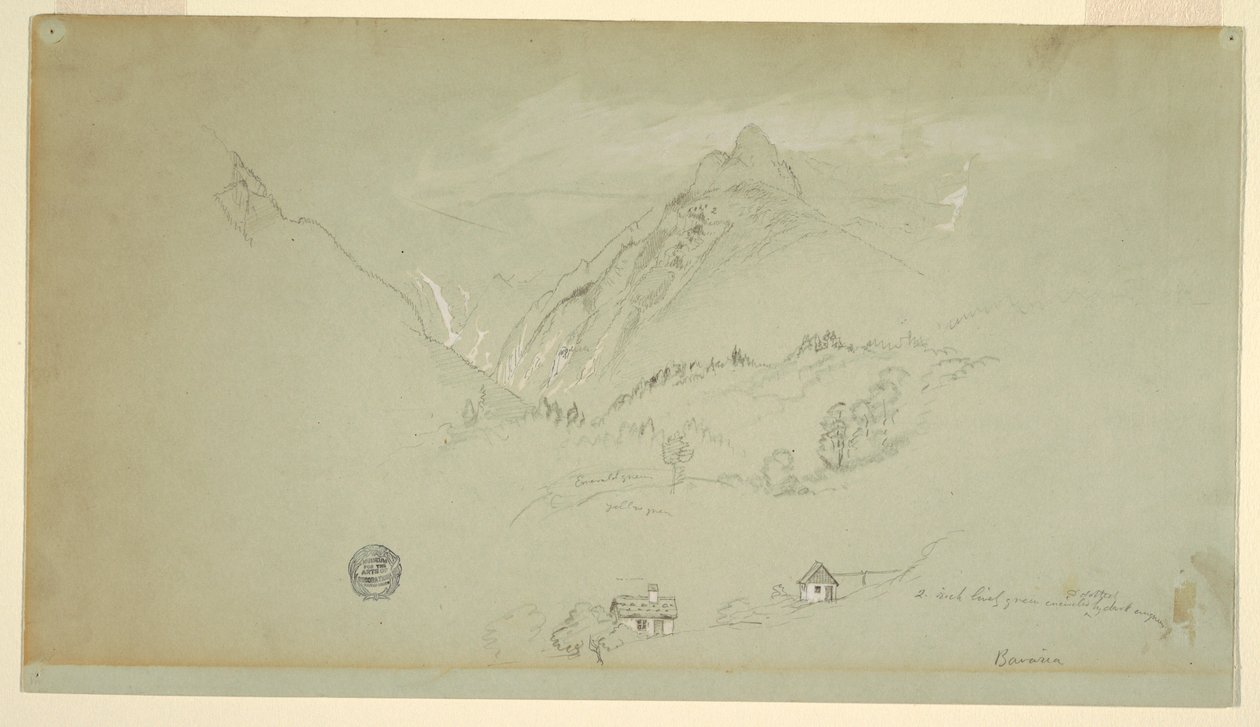 Disegno, Berchtesgaden, Baviera, giugno-agosto 1868 da Frederic Edwin Church