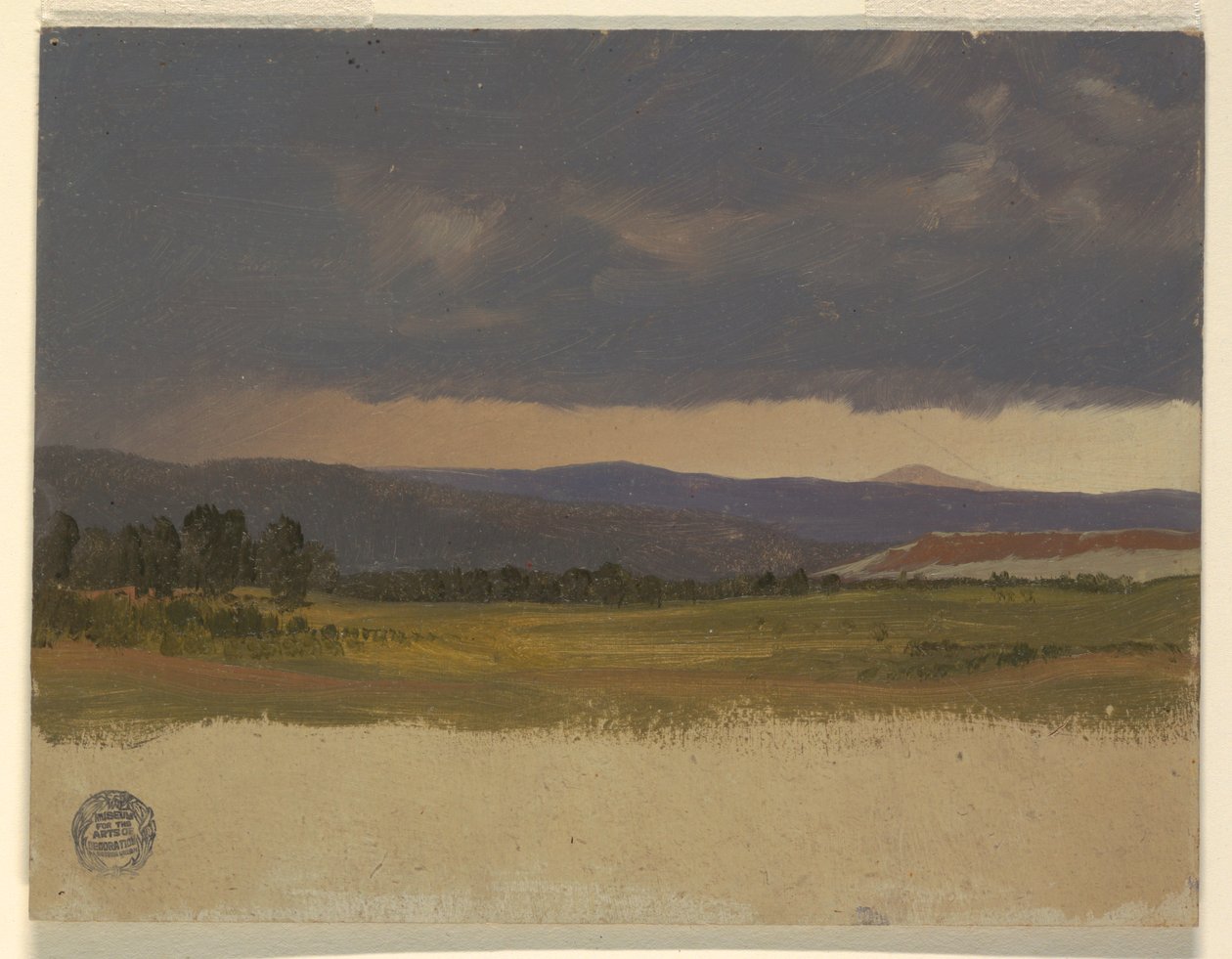 Disegno, Collina blu sotto le nuvole basse, 1869-70 da Frederic Edwin Church