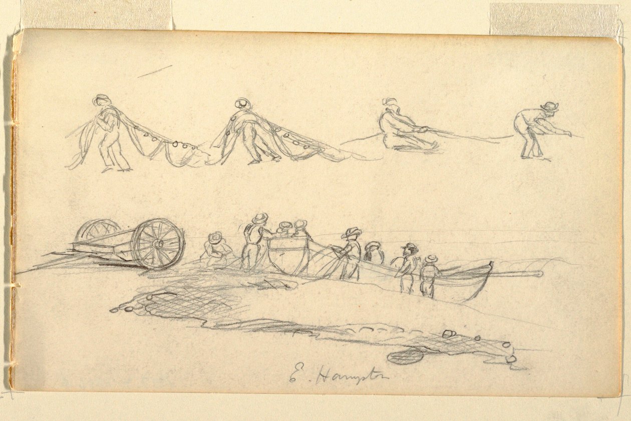 Disegno, Barca con donna e bambini, luglio-agosto 1858 da Frederic Edwin Church