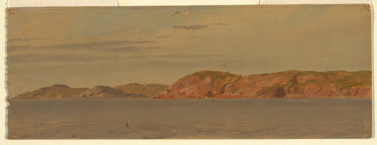 Disegno, Brimstone Head, Isola di Fago, Terranova, 1859 da Frederic Edwin Church