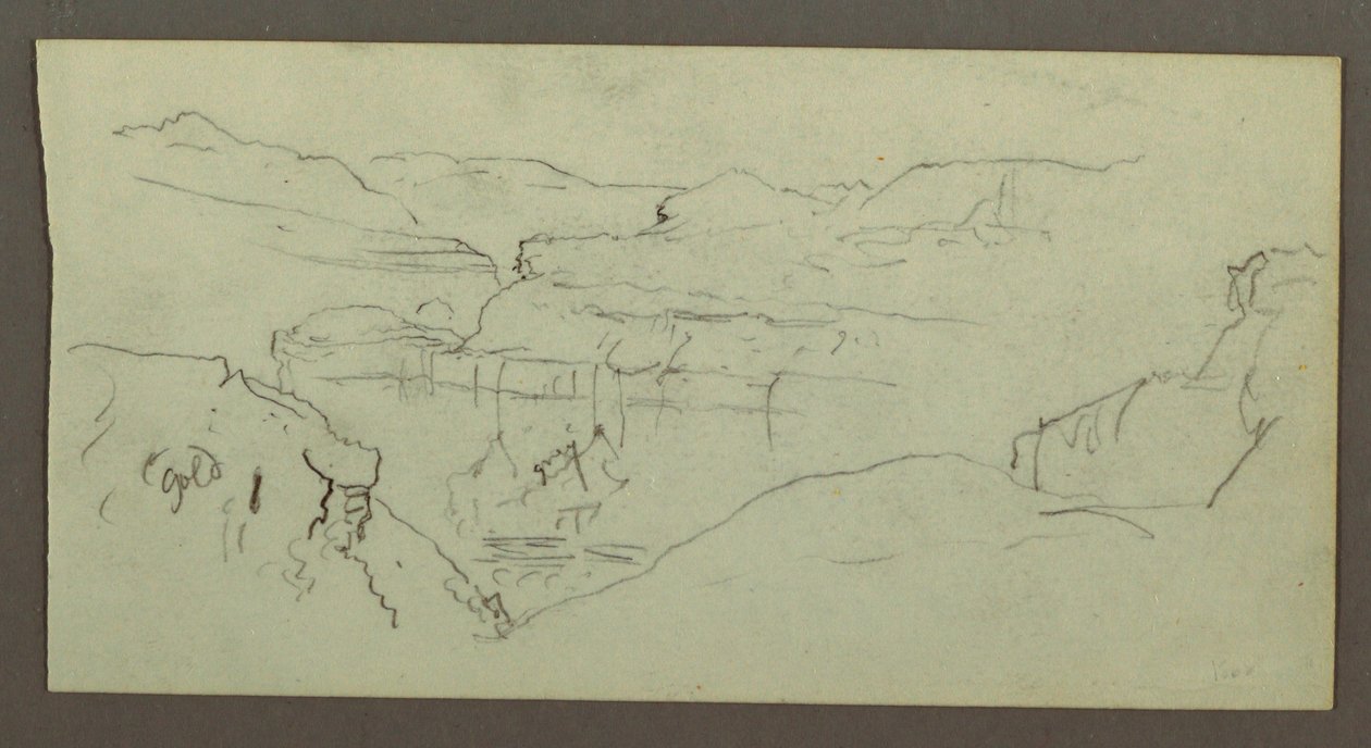 Disegno, Canyon, forse 1868 da Frederic Edwin Church