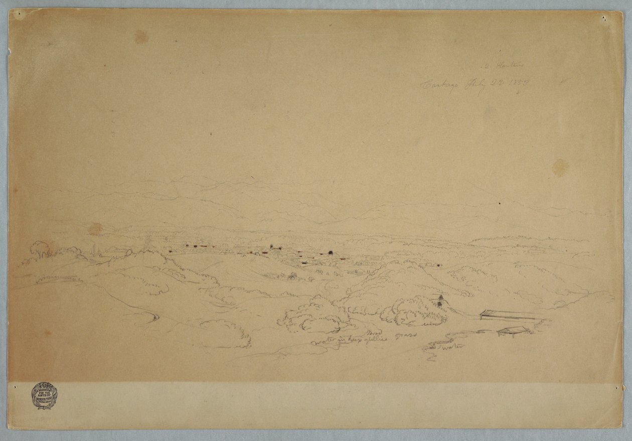 Disegno, Cartago, Colombia, 23 luglio 1853 da Frederic Edwin Church