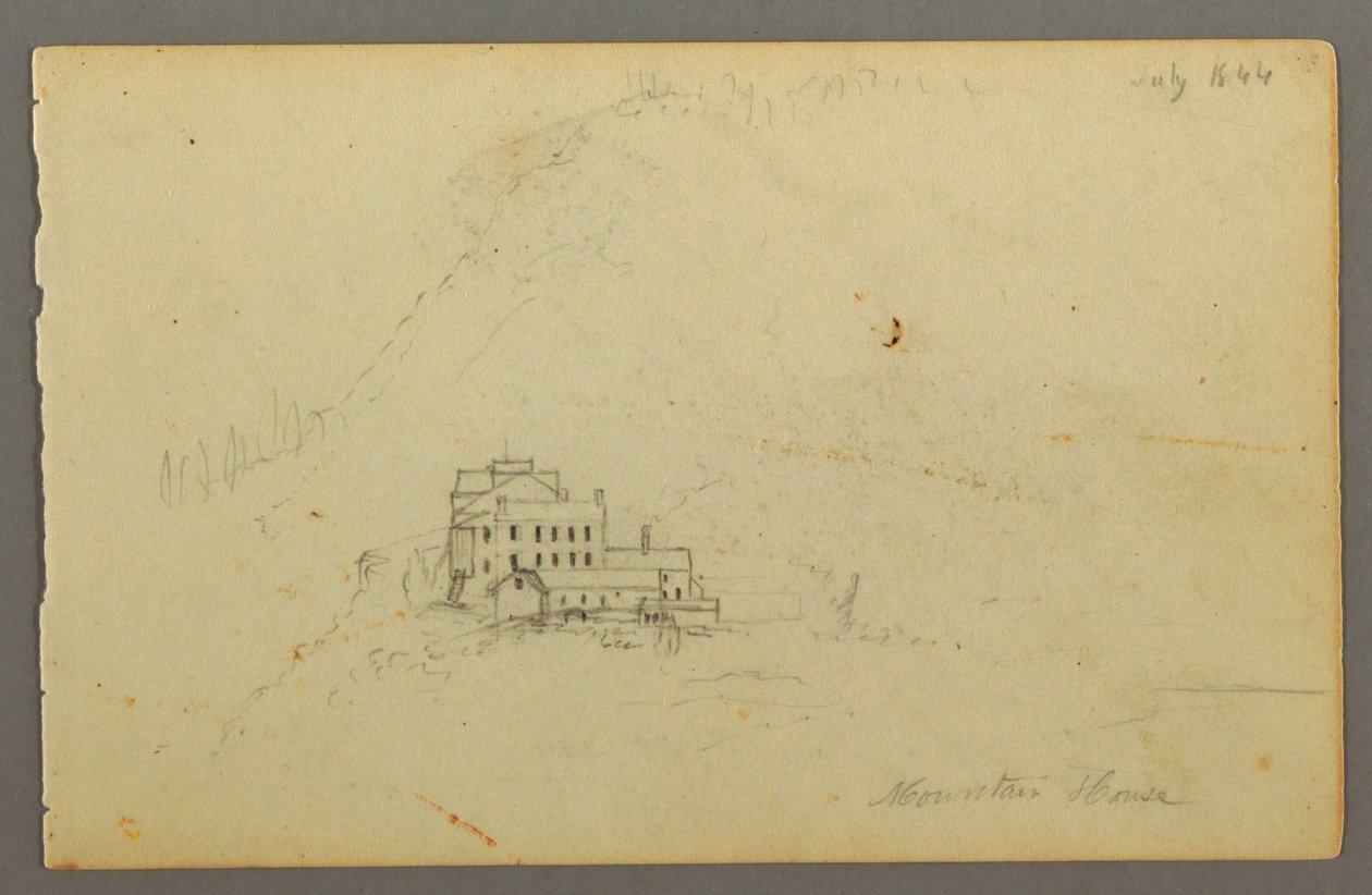 Disegno, Casa di montagna di Catskill, 1844 da Frederic Edwin Church
