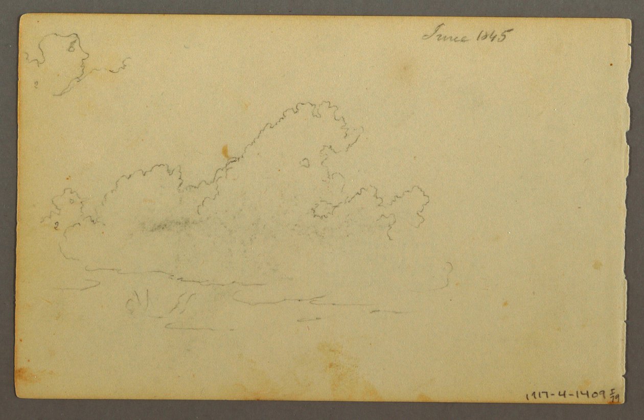 Disegno, Casa di montagna di Catskill, 1844 da Frederic Edwin Church