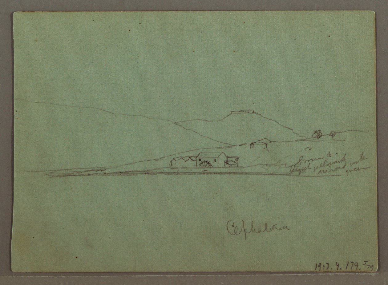 Disegno, Cefalonia, Grecia, aprile 1869 da Frederic Edwin Church