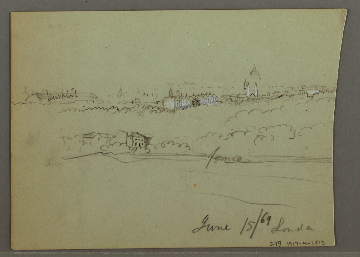Disegno, Città di Londra, forse 1869 da Frederic Edwin Church
