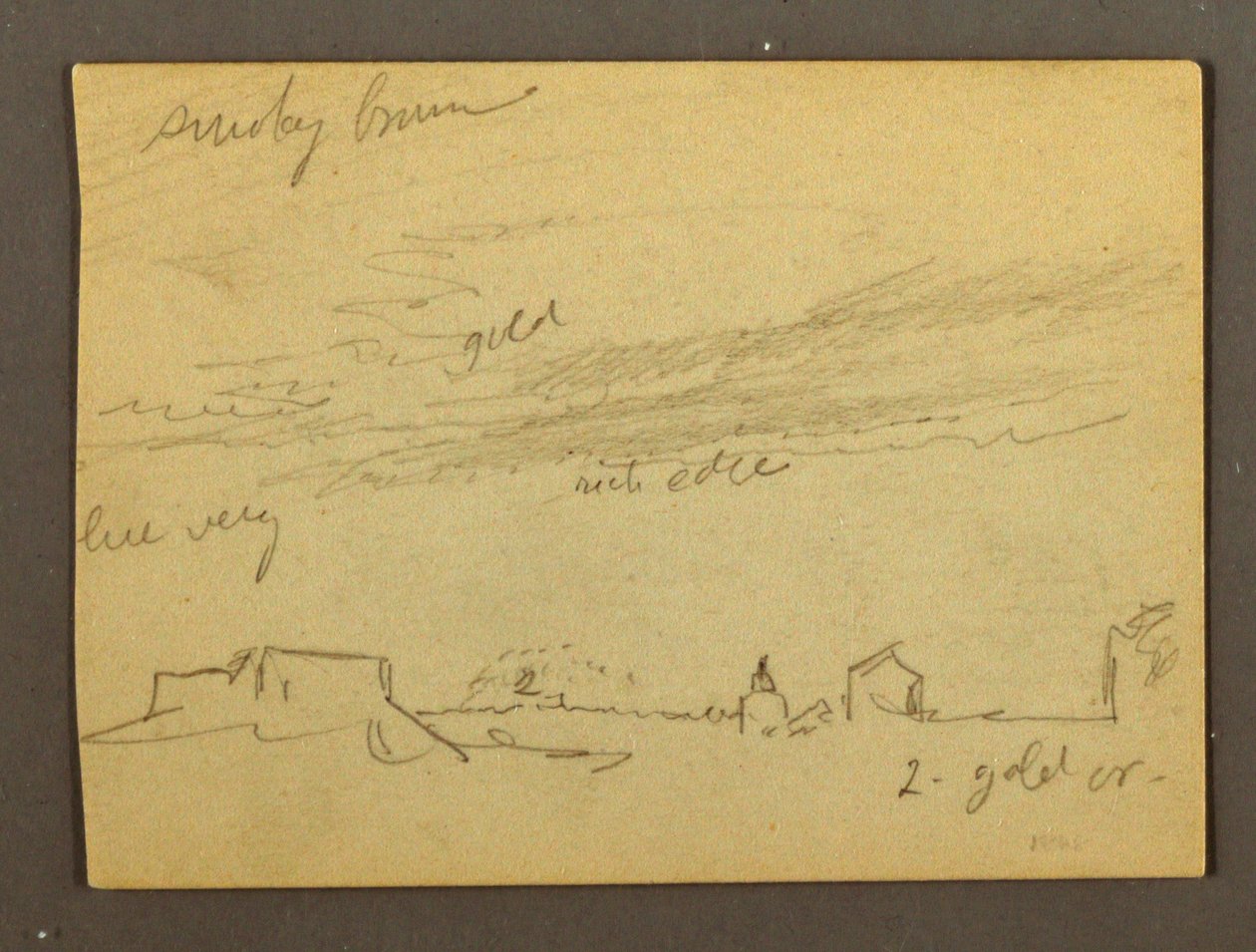 Disegno, Studio di nuvole su edifici, forse 1868-69 da Frederic Edwin Church