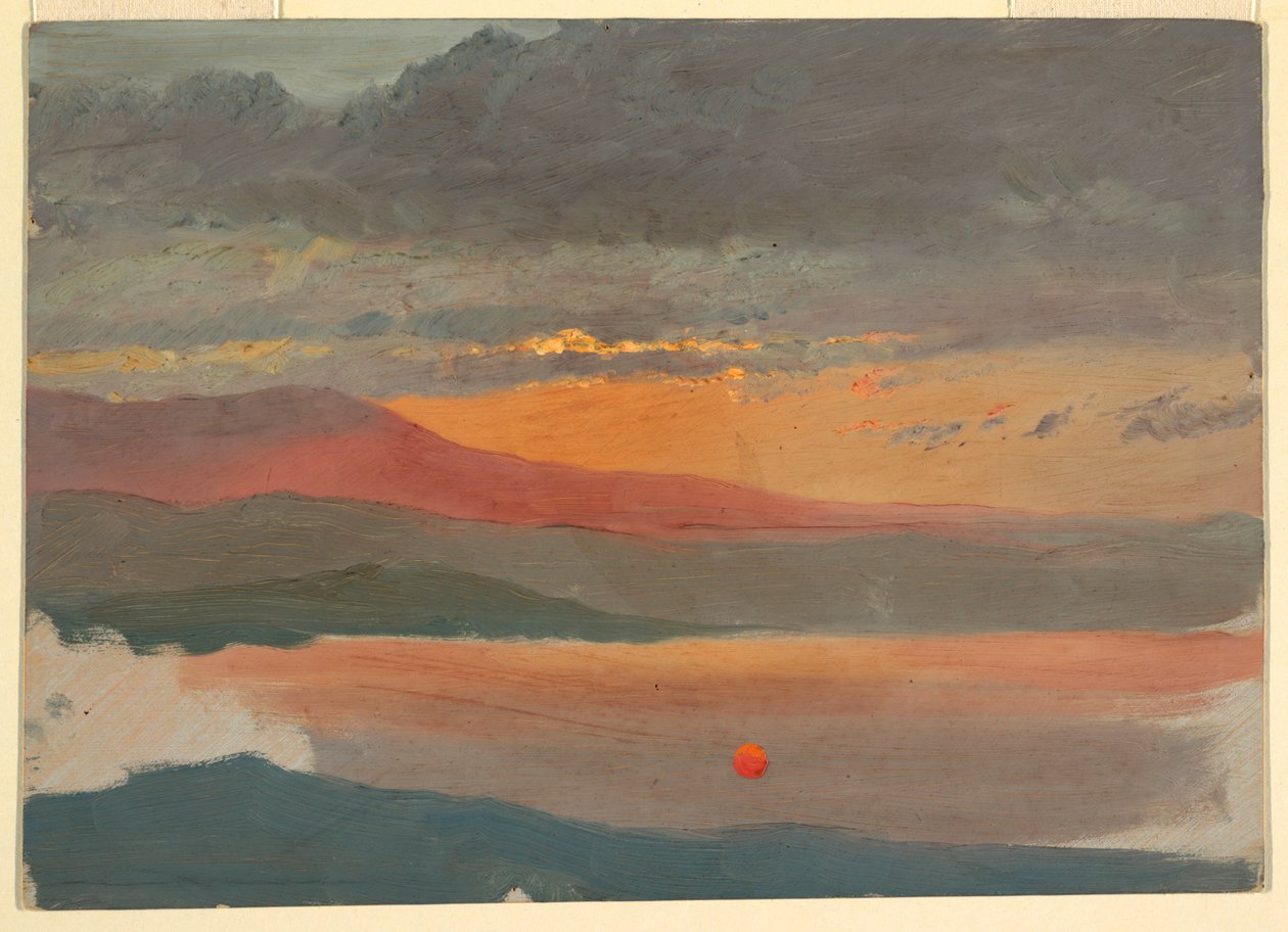 Disegno, Studi di nuvole al tramonto, 1860-70 da Frederic Edwin Church