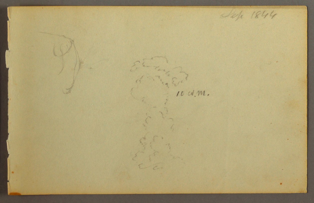 Disegno, Studio di nuvola, 1844 da Frederic Edwin Church