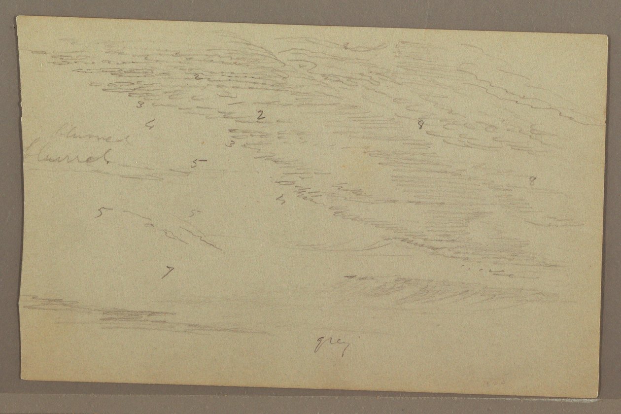 Disegno, studio di una nuvola, 1860 da Frederic Edwin Church