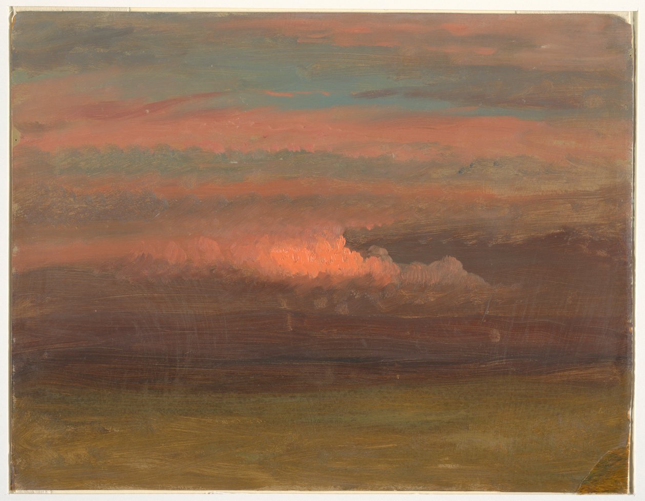 Disegno, Studio di nuvola al tramonto, 1860-70 da Frederic Edwin Church
