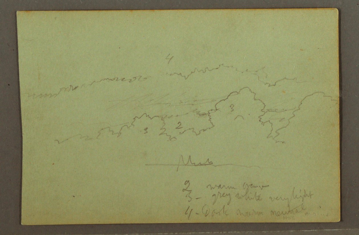 Disegno, Studio di nuvola, forse 1856 da Frederic Edwin Church
