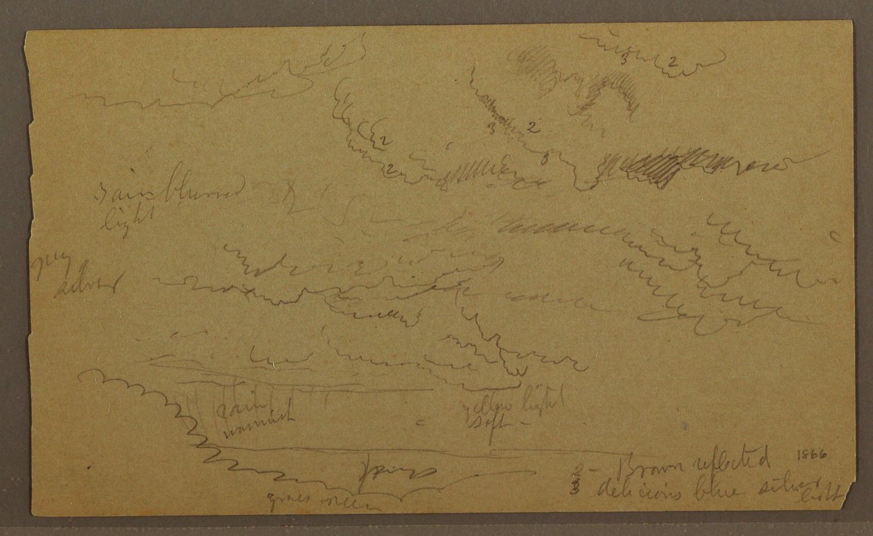 Disegno, Studio di nuvola, forse 1860 da Frederic Edwin Church