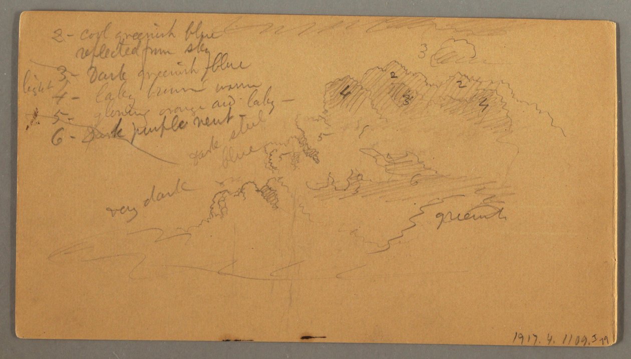 Disegno, Studio di nuvola, forse 1874 da Frederic Edwin Church