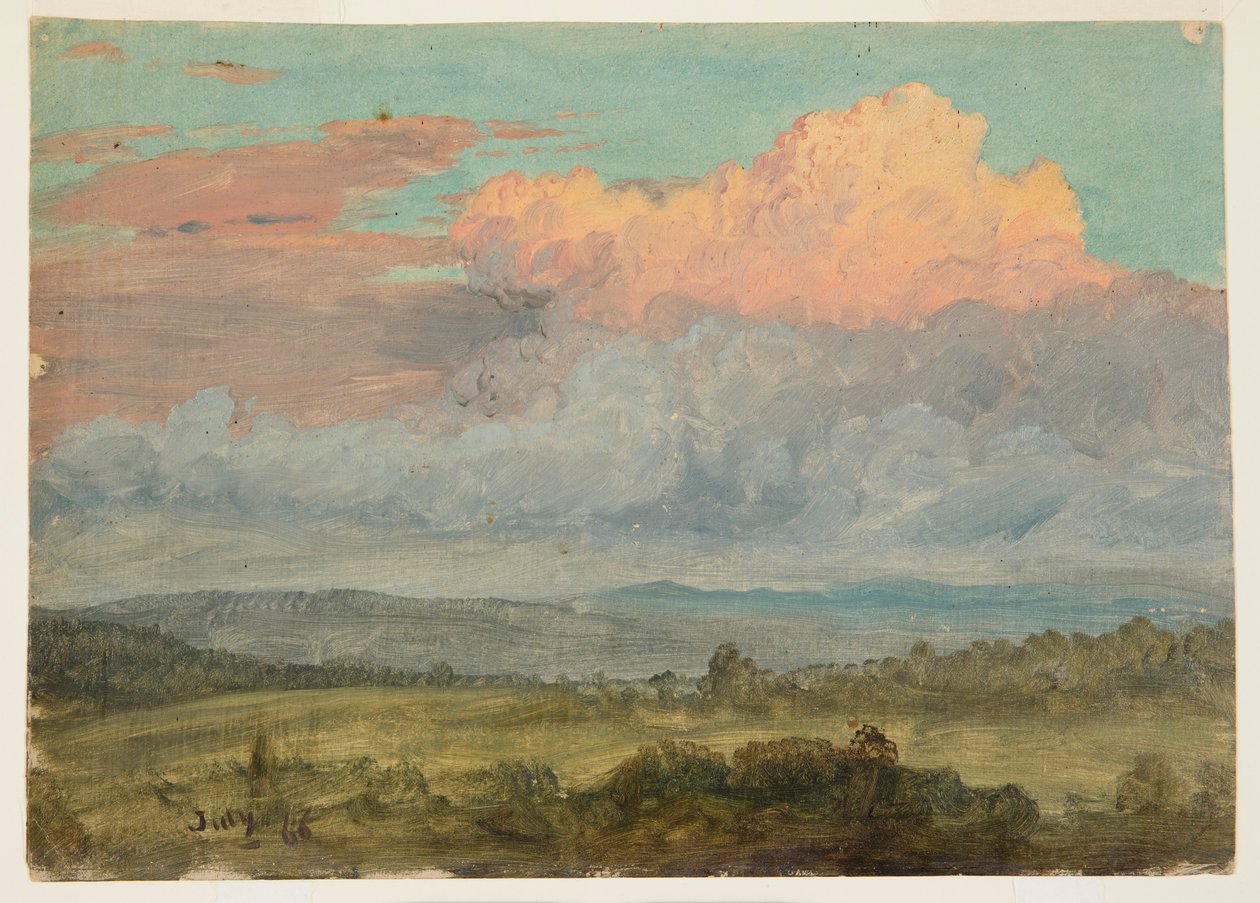 Disegno, Nuvole, Hudson Valley, New York, luglio 1866 da Frederic Edwin Church