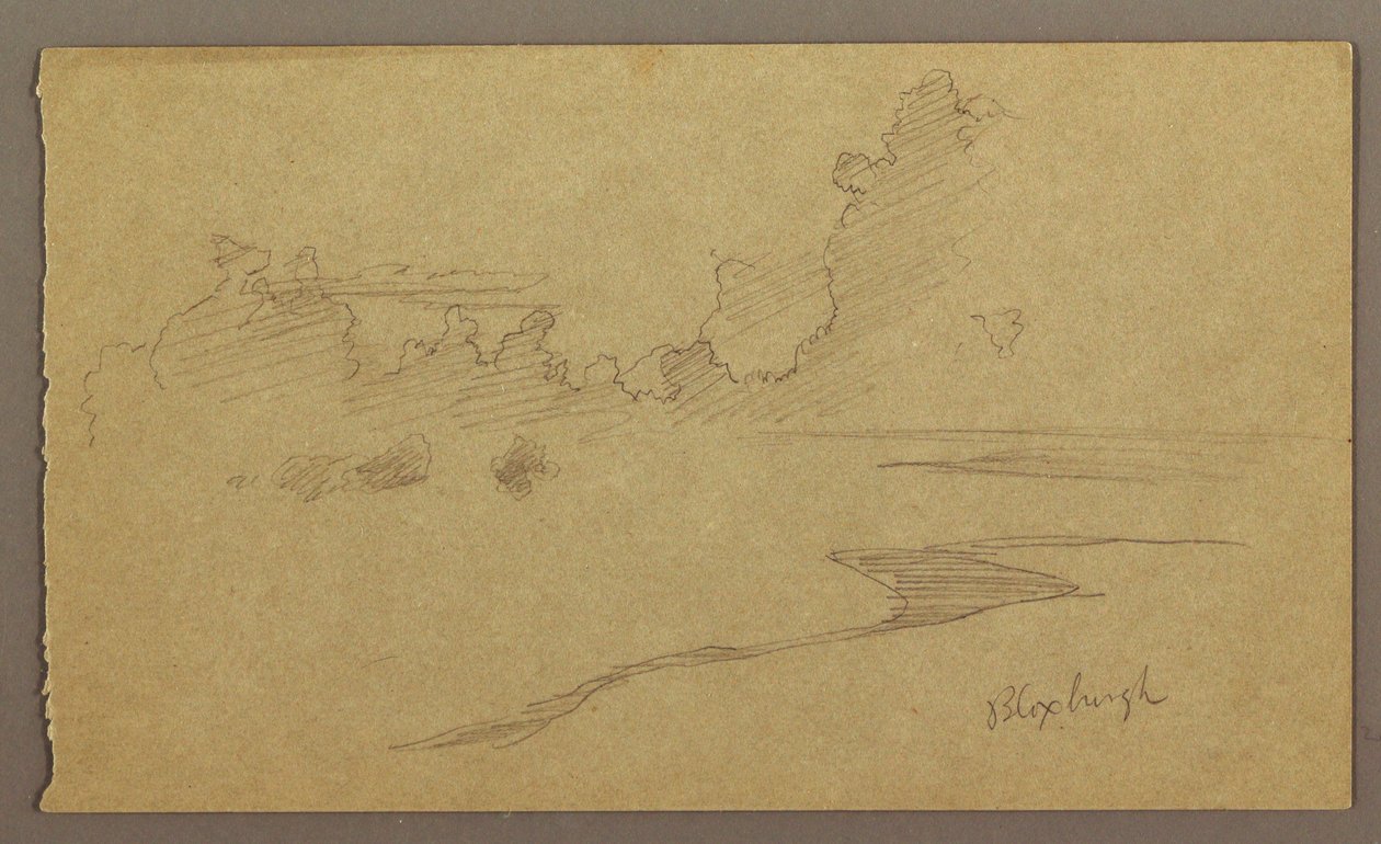 Disegno, Nuvole e spiaggia, "Bloxburgh", agosto 1865 da Frederic Edwin Church