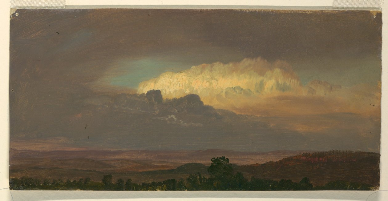 Disegno, Nuvole sulle colline, agosto 1865 da Frederic Edwin Church
