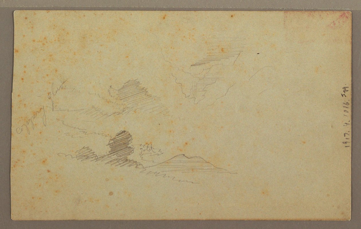 Disegno, cielo nuvoloso sulla valle, luglio 1863 da Frederic Edwin Church