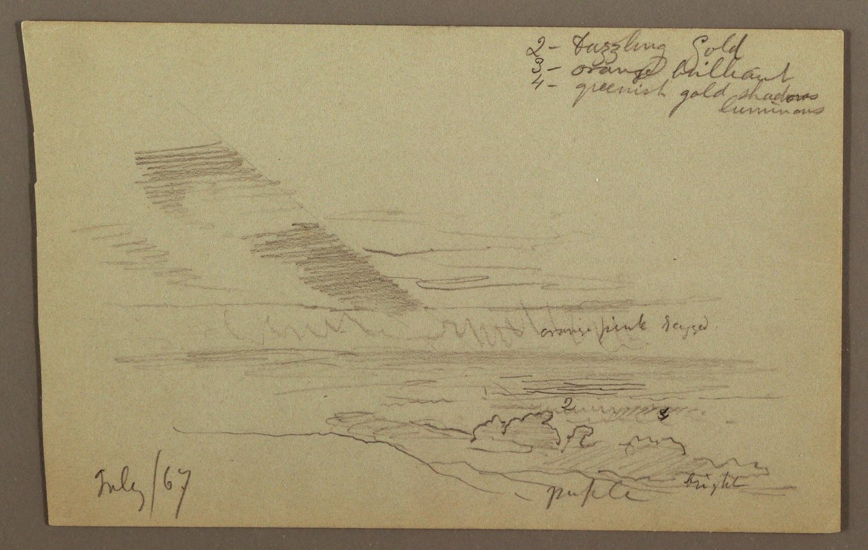 Disegno, Cielo nuvoloso, 1867 da Frederic Edwin Church