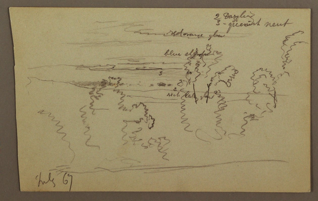 Disegno, Cielo nuvoloso, 1867 da Frederic Edwin Church