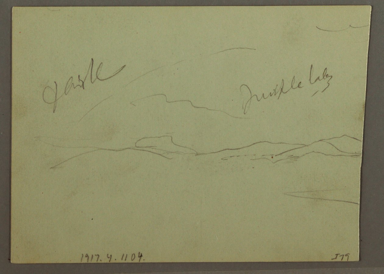 Disegno, Cielo nuvoloso, collina, 1870 da Frederic Edwin Church