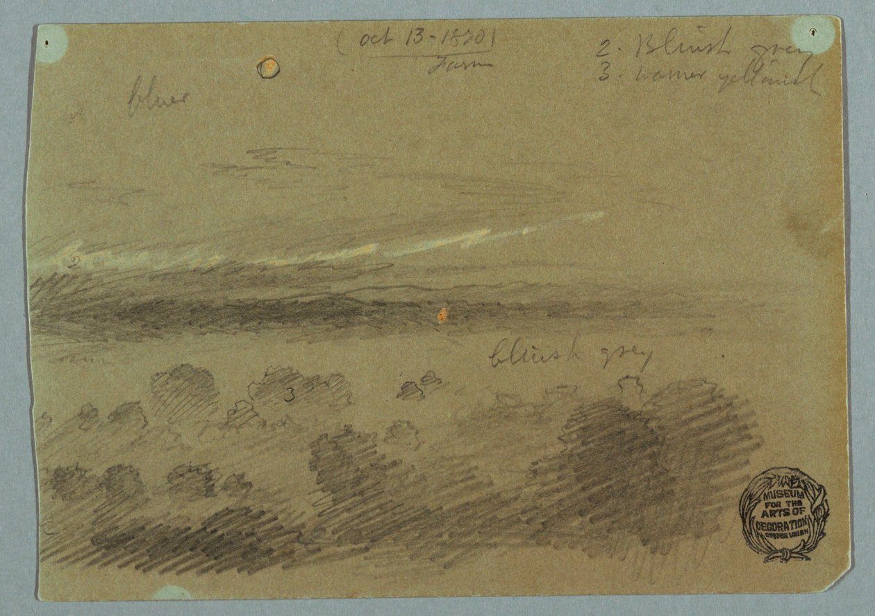 Disegno, Cielo nuvoloso sulle montagne, 19 luglio 1866 da Frederic Edwin Church