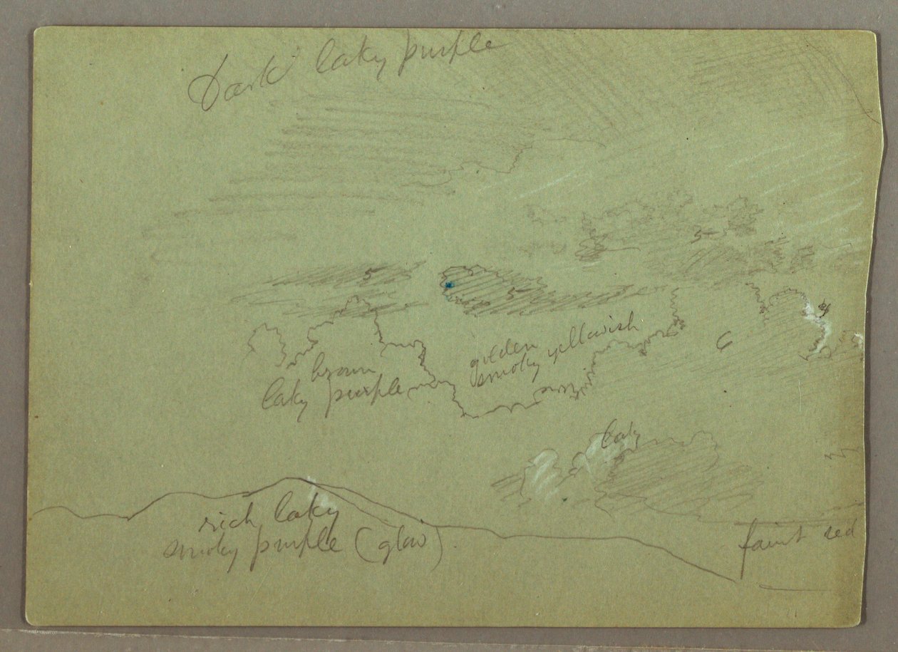 Disegno, Cielo nuvoloso sul crinale, forse 1871 da Frederic Edwin Church