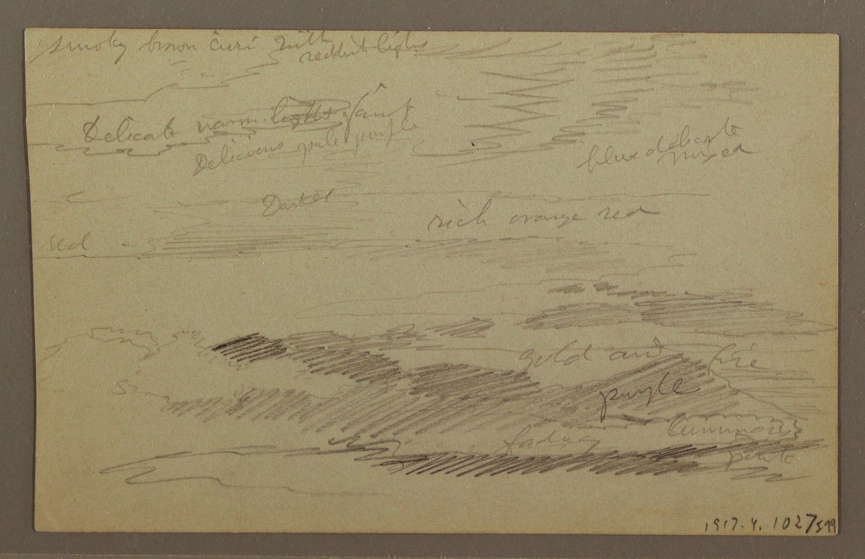 Disegno, Cielo nuvoloso, forse anni 